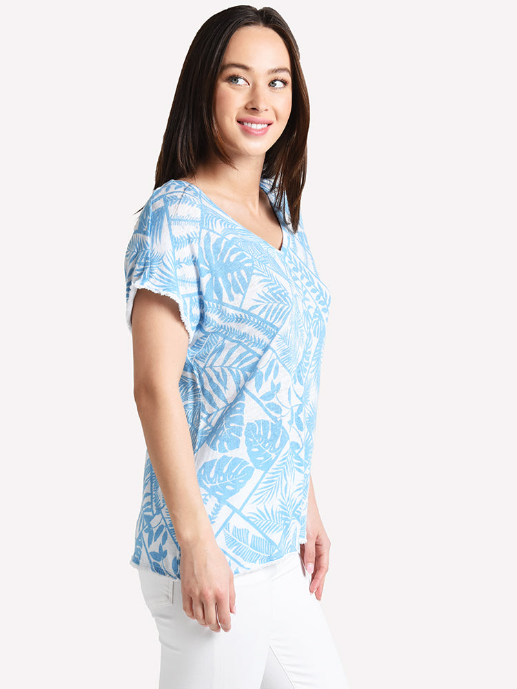 Tommy Bahama Women's Frond Of A Frond Linen T-Shirt