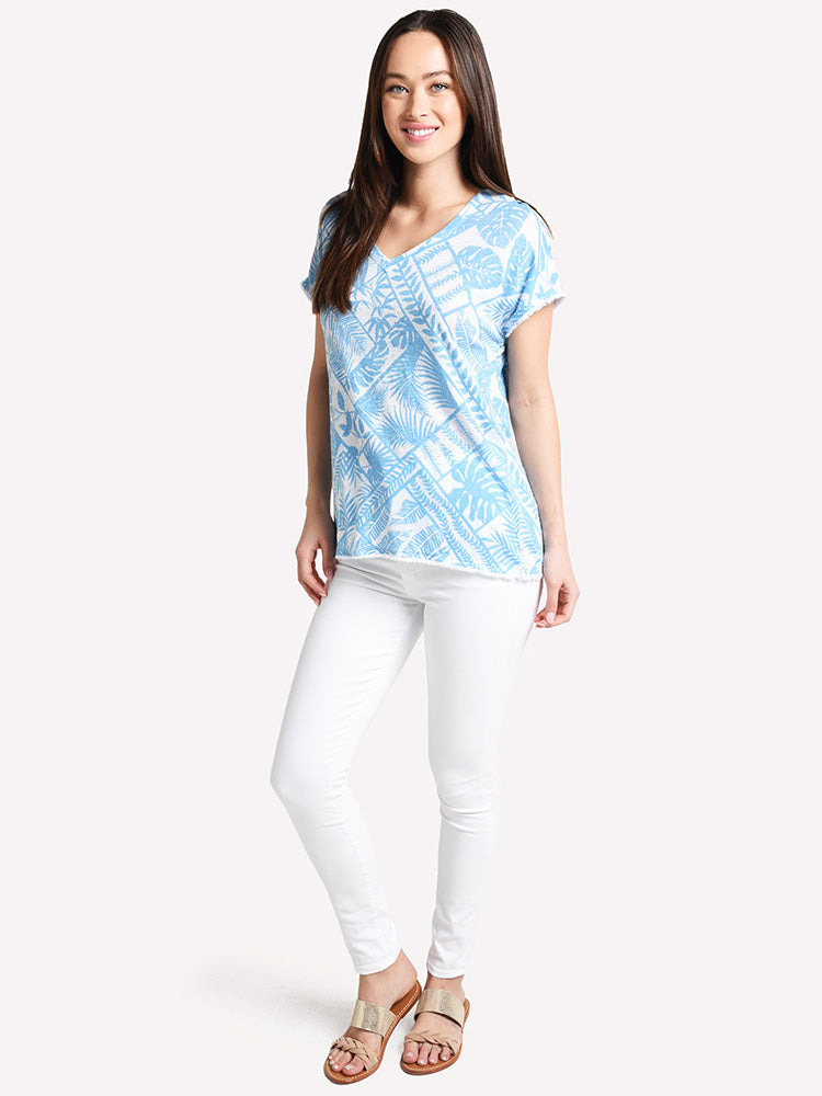 Tommy Bahama Women's Frond Of A Frond Linen T-Shirt