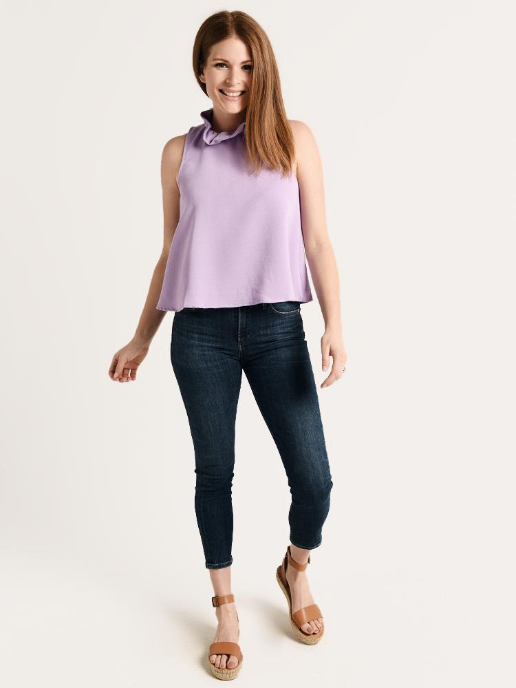 DO+BE Women's Tie Neck Top