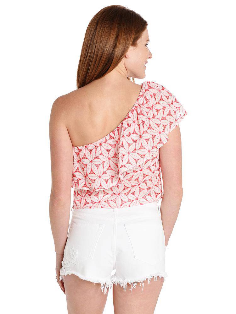 DO+BE One Shoulder Embroidery Top
